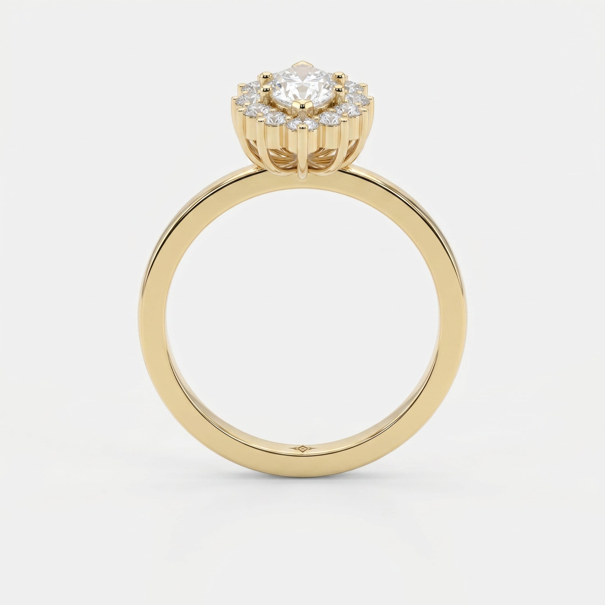 Marquise Halo Solitaire Engagement Ring
