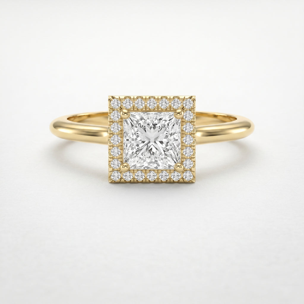 Crown line Princess Ring