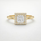 Crown line Princess Ring