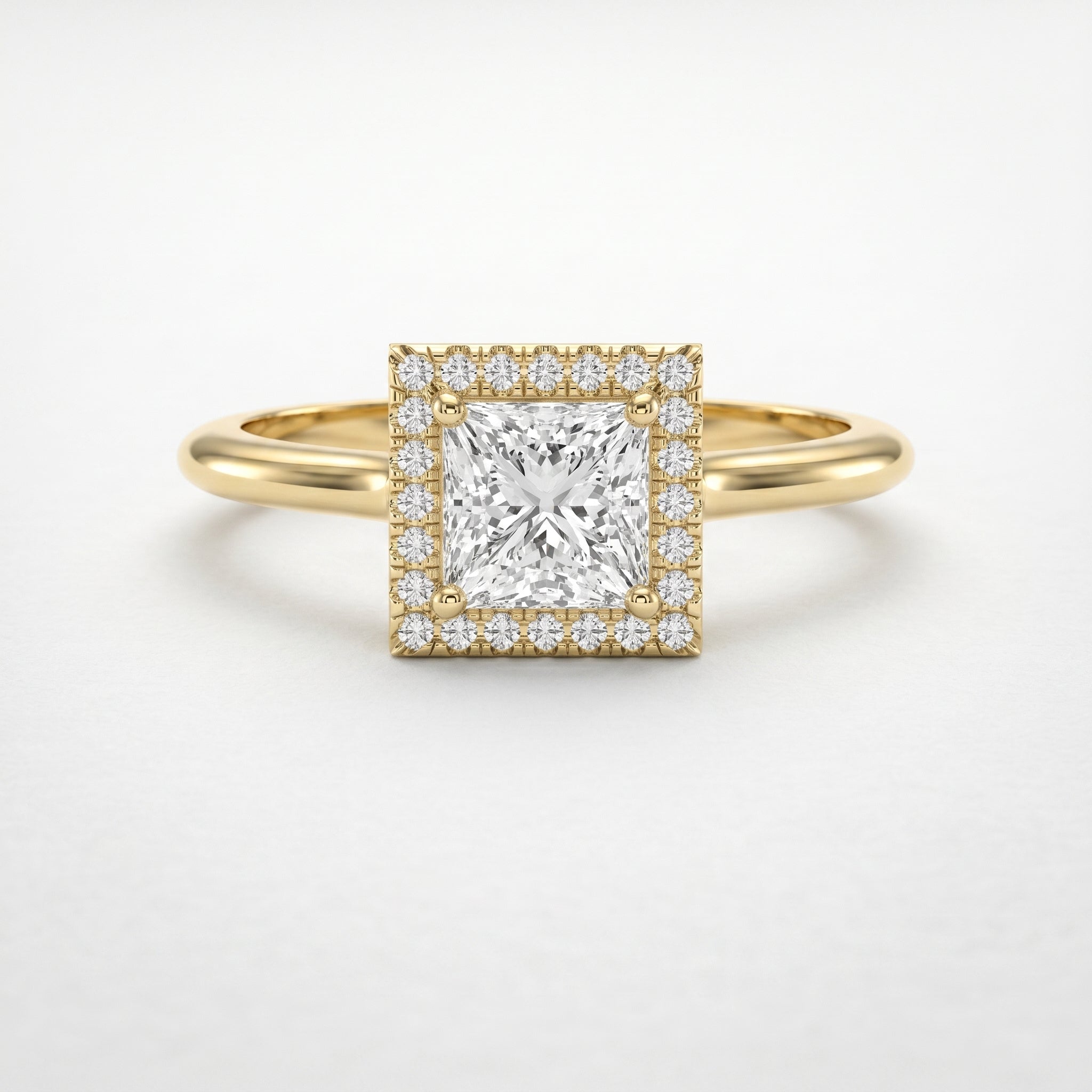 Crown line Princess Ring