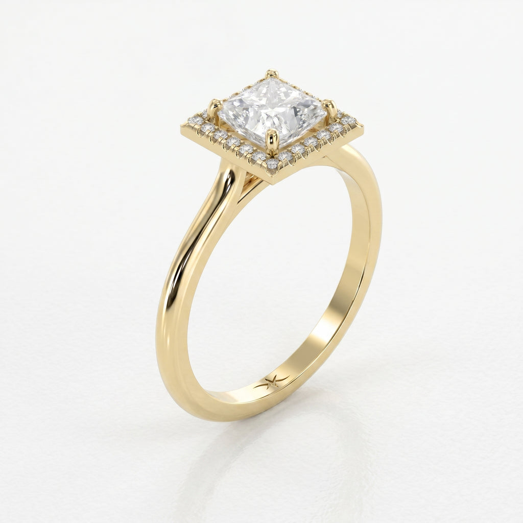 Crown line Princess Ring