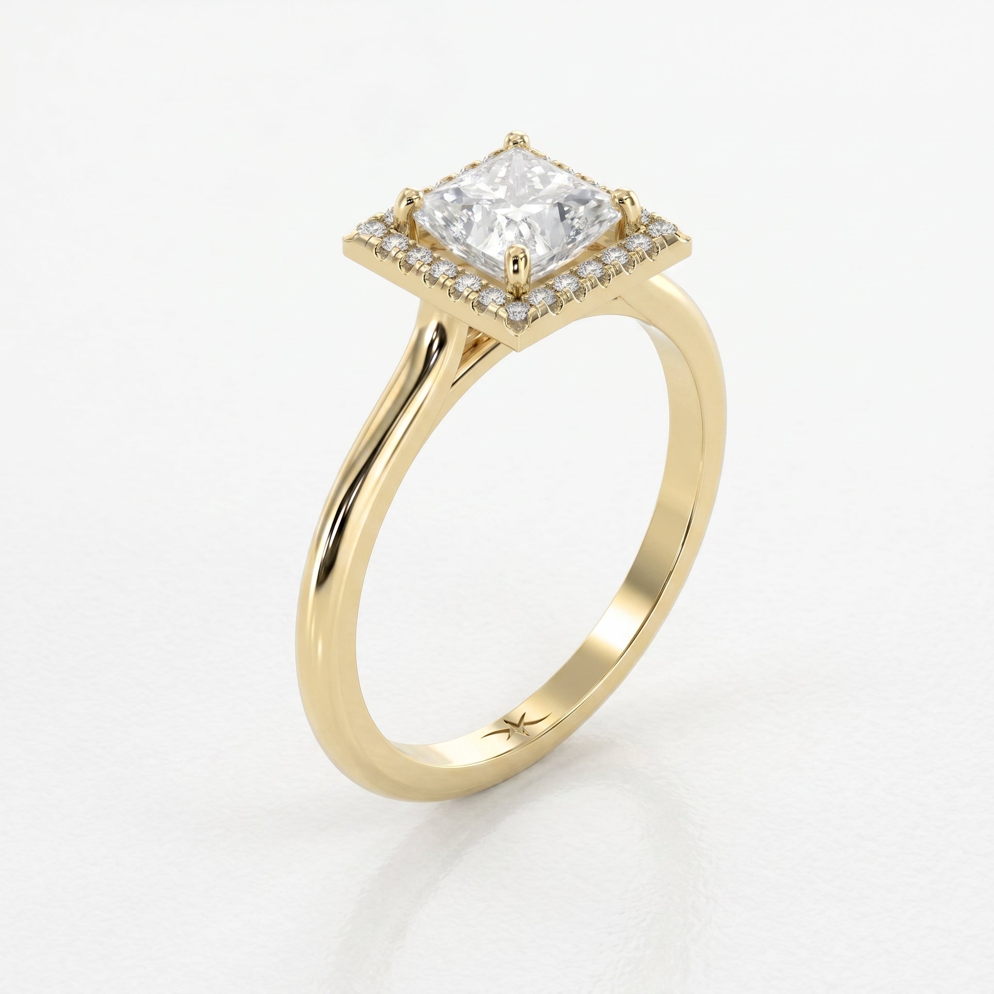 Crown line Princess Ring