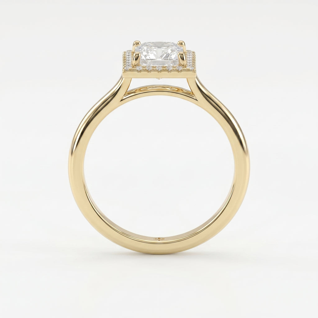 Crown line Princess Ring
