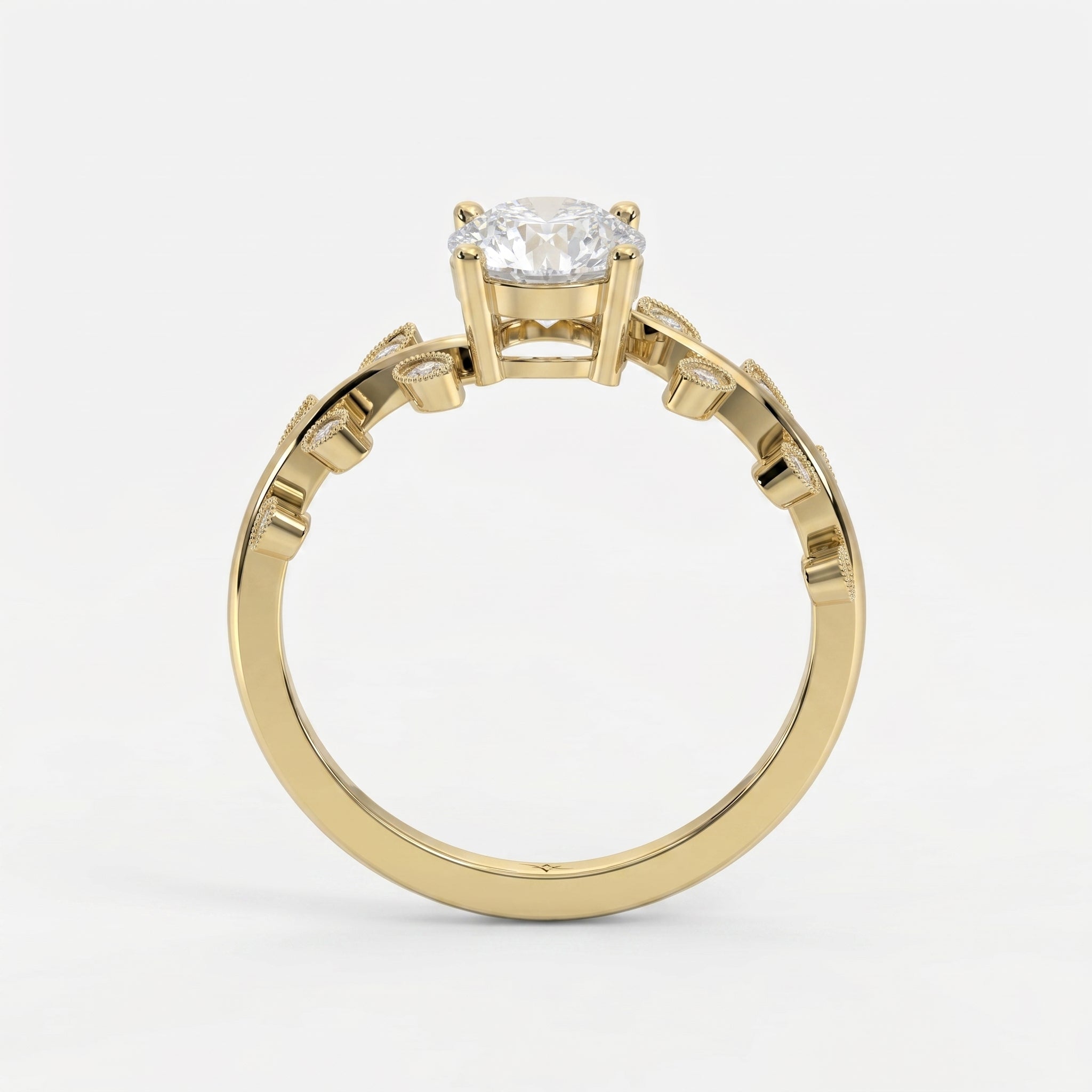 Whispering Leaves Design Vintage Ring