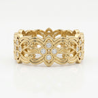 Floral Diamond Wide Vintage Band