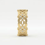 Floral Diamond Wide Vintage Band