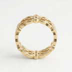 Floral Diamond Wide Vintage Band