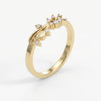Glowing Leaves Diamond Ring