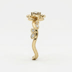 Custom Floral-Inspired Diamond Ring
