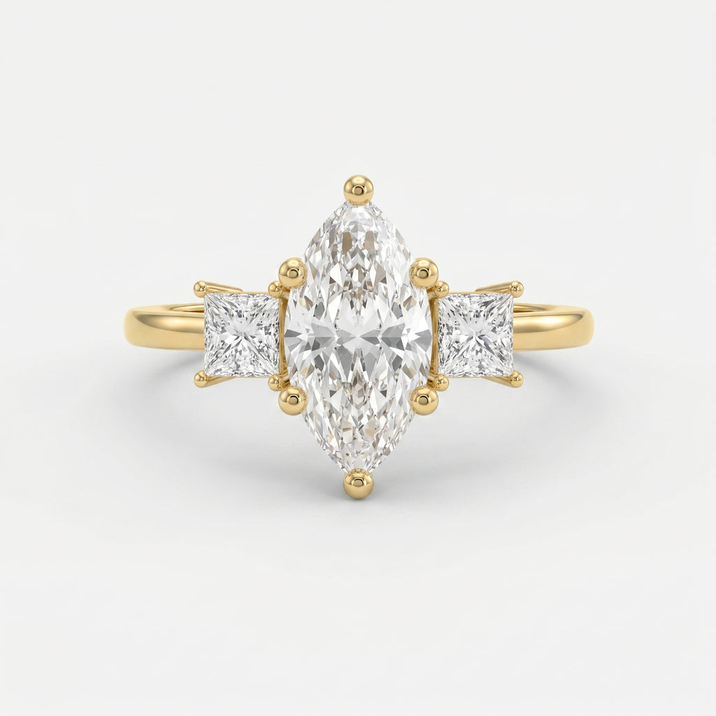 The Prism Three-Stone Marquise