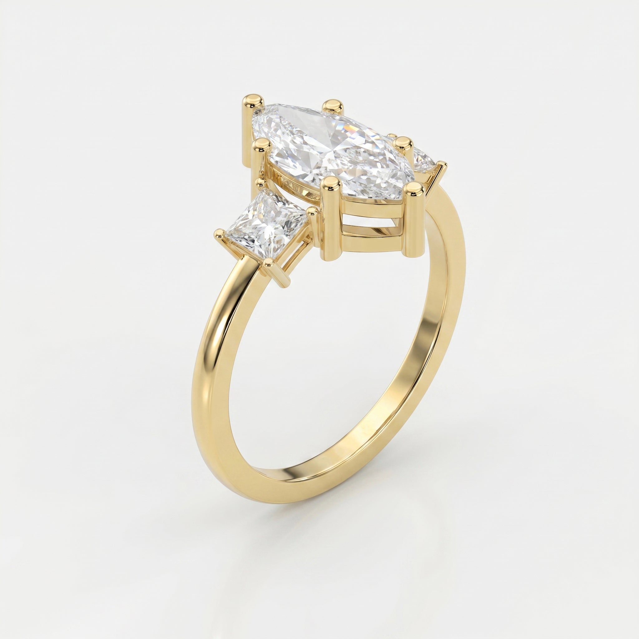 The Prism Three-Stone Marquise