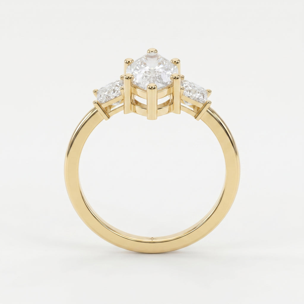The Prism Three-Stone Marquise