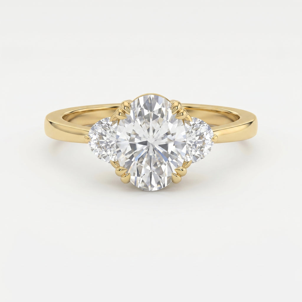 Serene Horizon Oval Ring