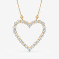 Classic Heart Shape Design Round Brilliant Diamond Pendant