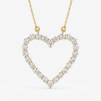 Classic Heart Shape Design Round Brilliant Diamond Pendant