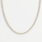 Experience timeless sparkle Round Diamond Tennis Necklace