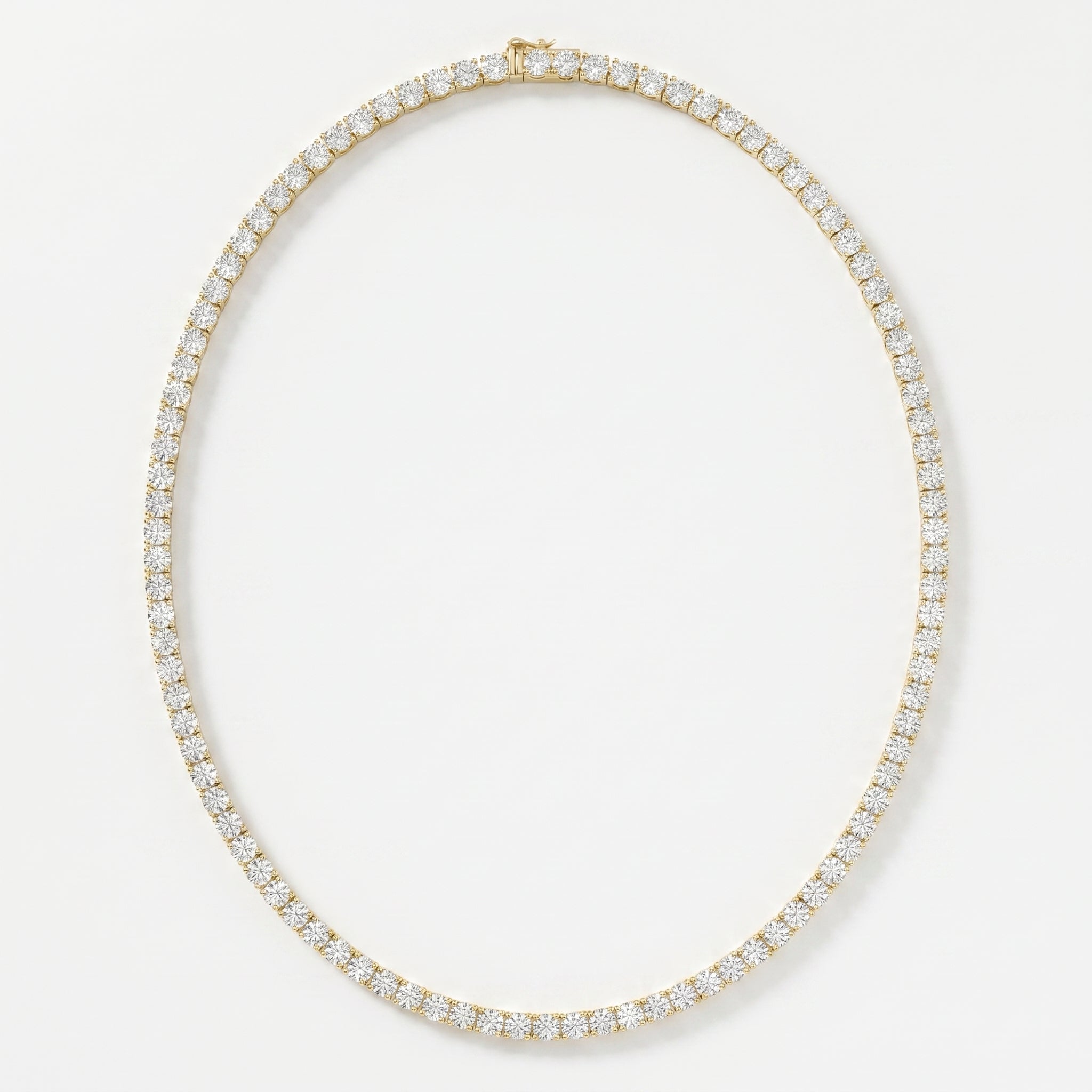 Experience timeless sparkle Round Diamond Tennis Necklace