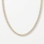 Round Shape Diamond Tennis Necklace