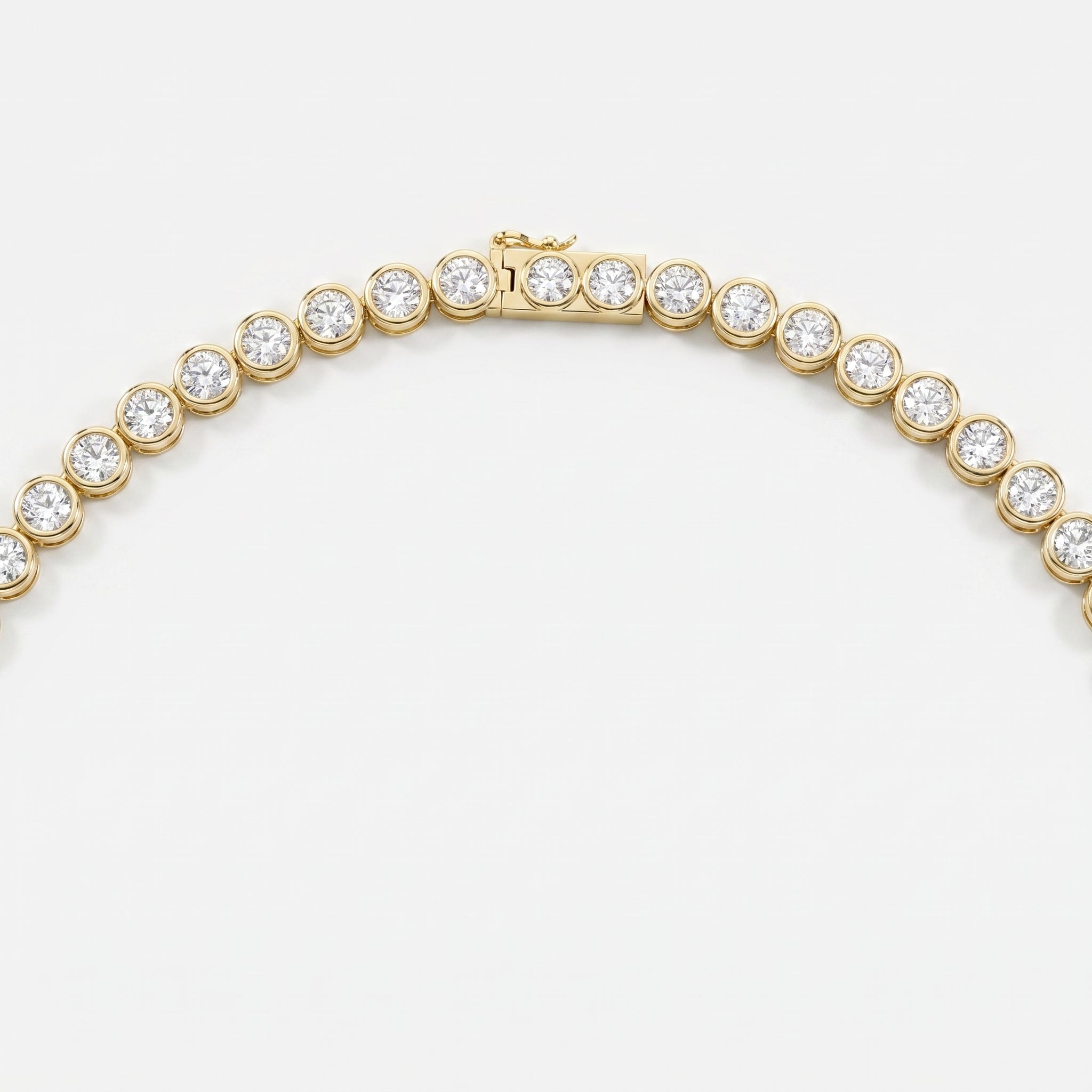 Round Shape Diamond Tennis Necklace