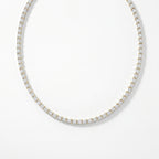 Elevate Elegance Emerald Cut Diamond Tennis Necklace