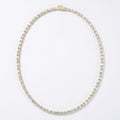 Elevate Elegance Emerald Cut Diamond Tennis Necklace