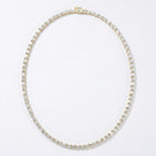 Elevate Elegance Emerald Cut Diamond Tennis Necklace