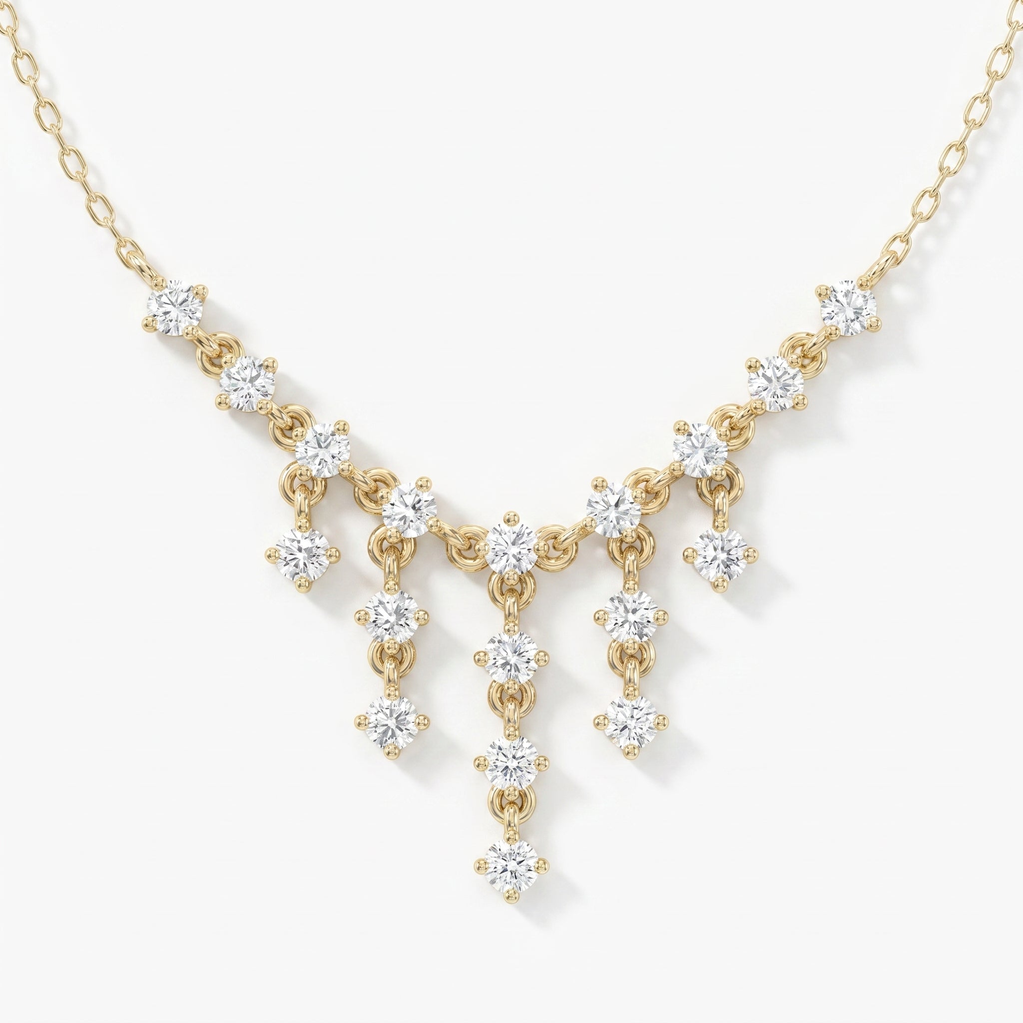 Round Diamond Fashion Necklaces