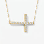 Side Way Cross Fashion Necklace