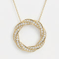 Round Diamond Twisted Circle of Life Fashion Necklace