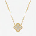 Clover Diamond Heritage Necklace – Pavé Quatrefoil Charm Jewelry