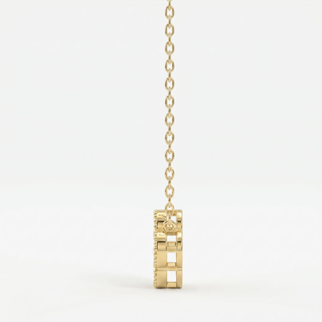 Clover Diamond Heritage Necklace – Pavé Quatrefoil Charm Jewelry