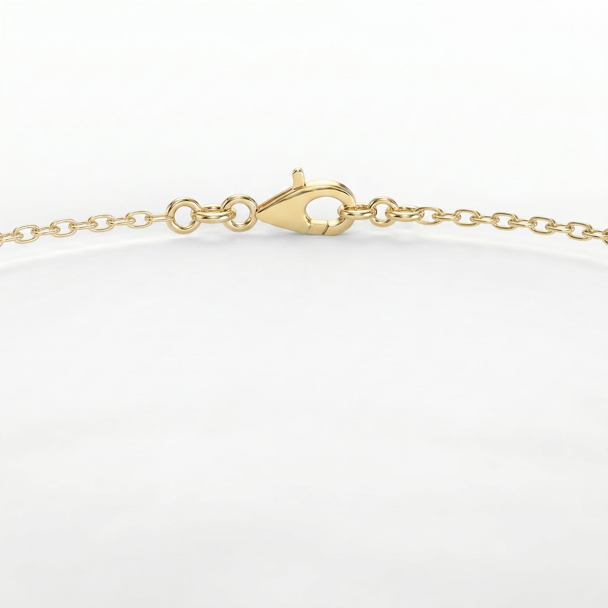 Diamond Station Bracelet – Bezel Set Round Diamonds Minimalist Chain Design