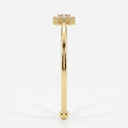 Floral Diamond Cluster Open Cuff Bracelet