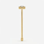 Luxury Cuff Bracelet with Square Halo Centerpiece – Princess Cut Diamond