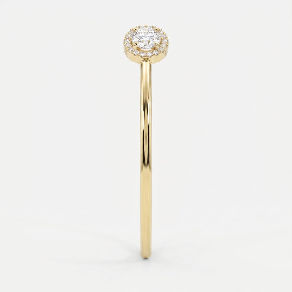 Elegant Open Cuff Bracelet with Round Halo Diamonds