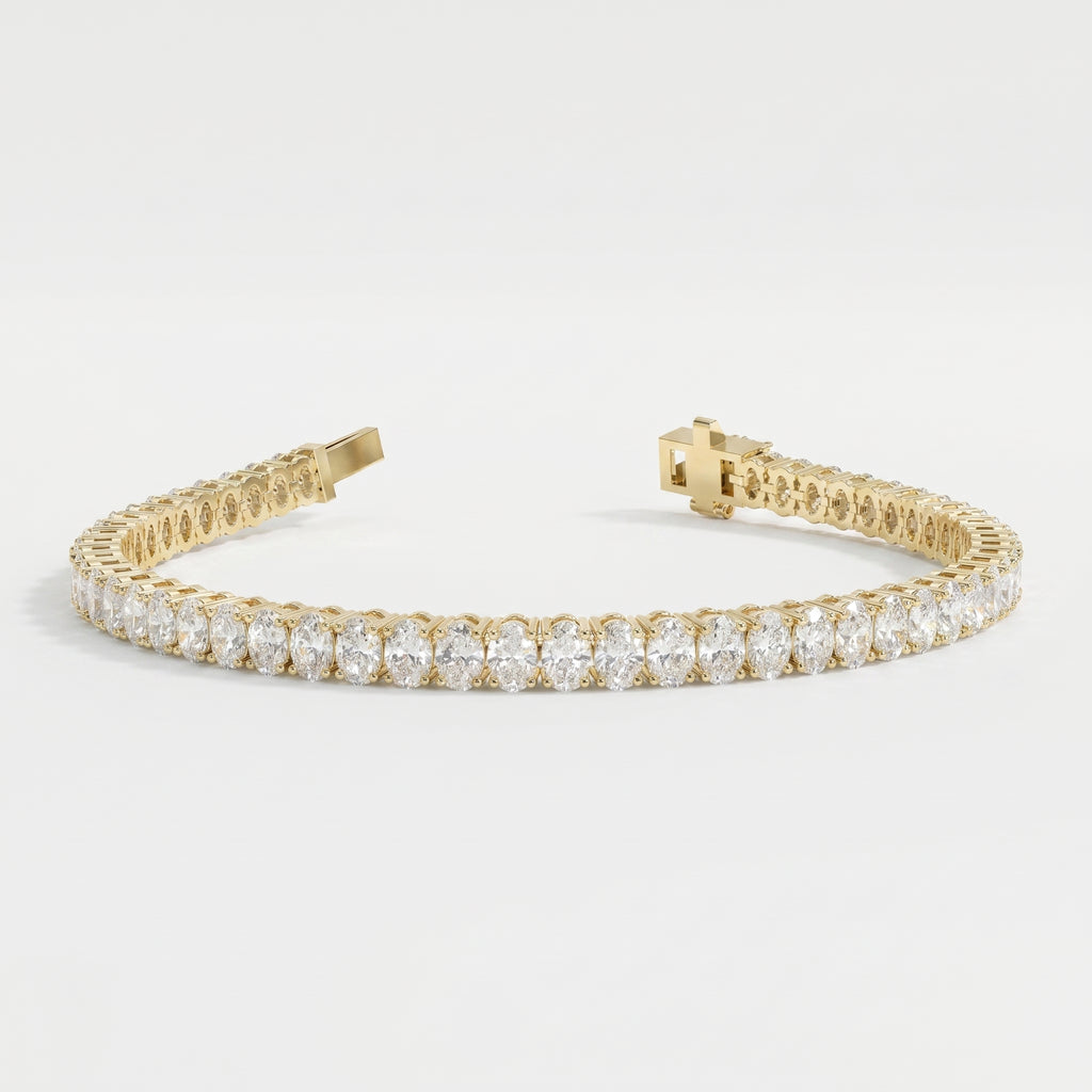 Oval Shape Diamond Tennis Bracelet