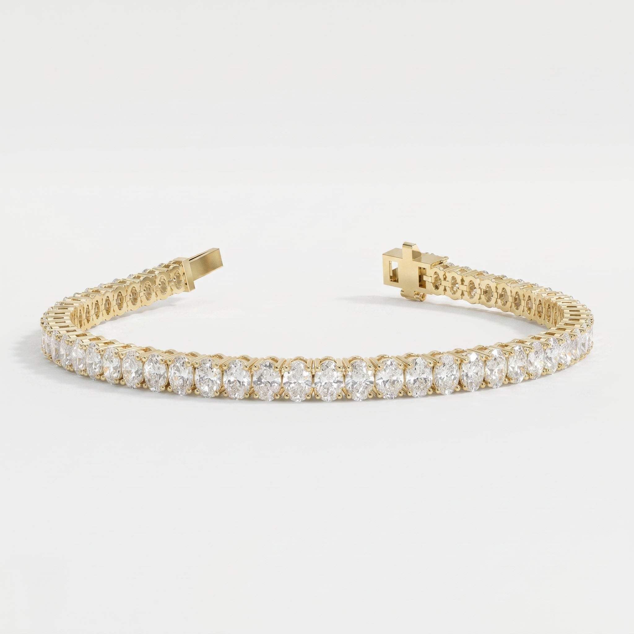 Oval Shape Diamond Tennis Bracelet