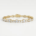 Round & Baguette Diamond Tennis Bracelet