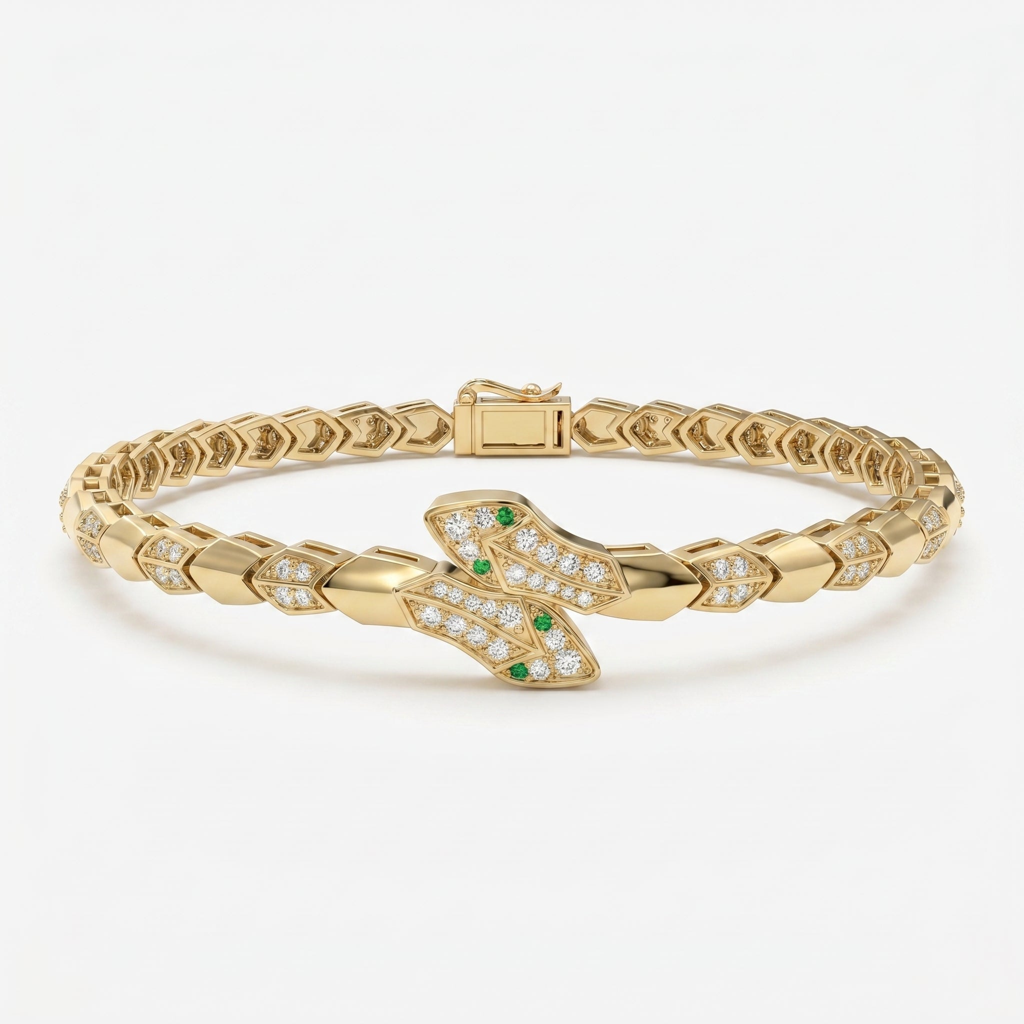 Premium Round Diamond Snake Shape Fashion Bracelet