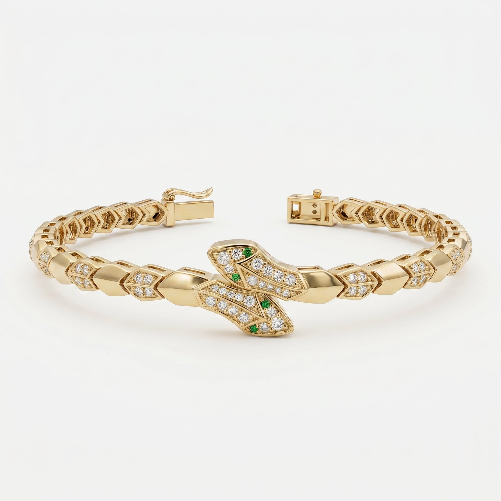Premium Round Diamond Snake Shape Fashion Bracelet