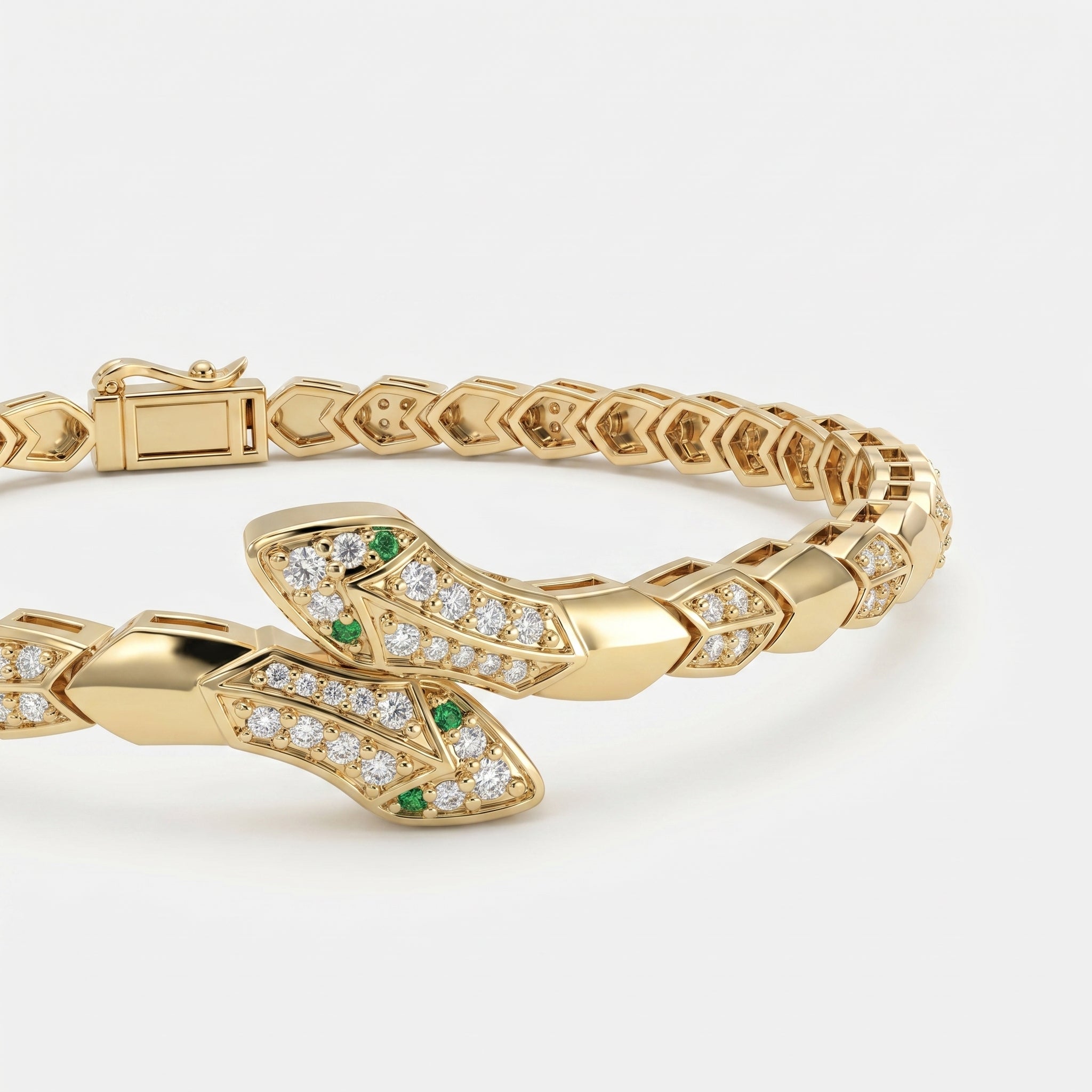 Premium Round Diamond Snake Shape Fashion Bracelet