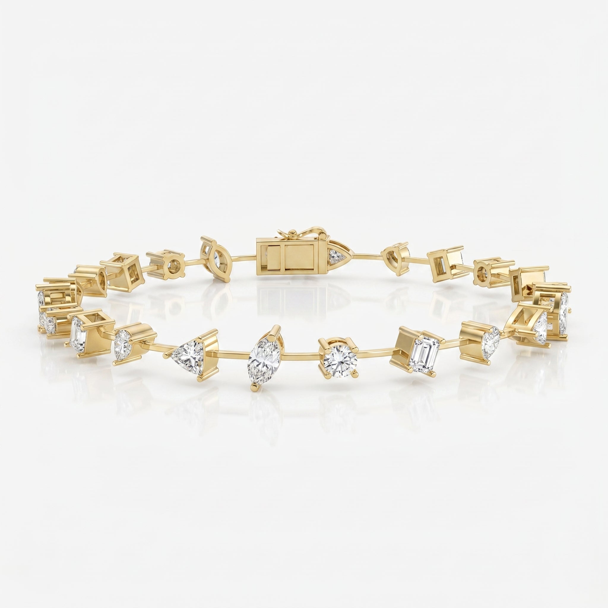 Luxury Multi-Shape Diamond Fashion Bracelet