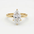 Dutch Marquise Cut Hidden Halo Round Diamond Engagement Ring