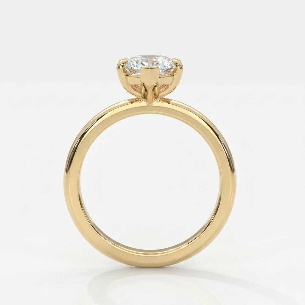 Marquise-cut solitaire engagement ring