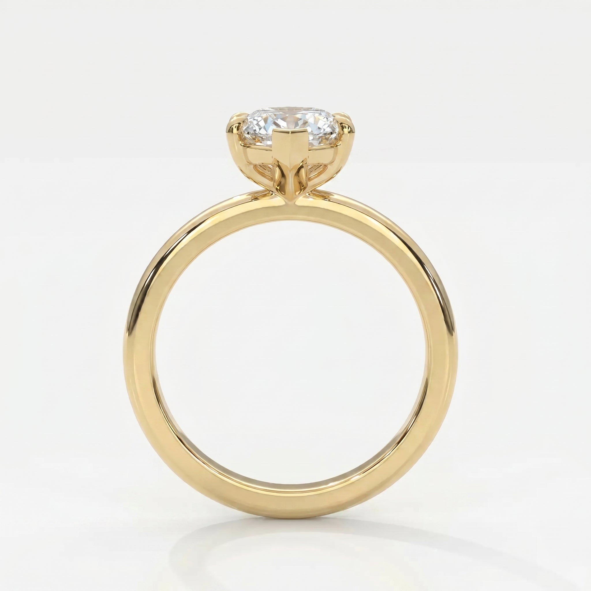 Marquise-cut solitaire engagement ring