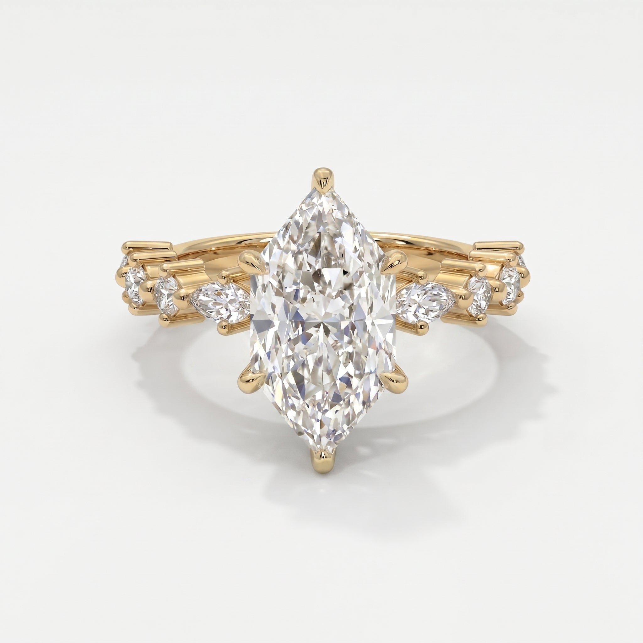 Dutch Marquise Cut Lab Grown Diamond Engagement Ring