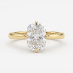 Modern Elongated Long Cushion Diamond Hidden Halo Ring