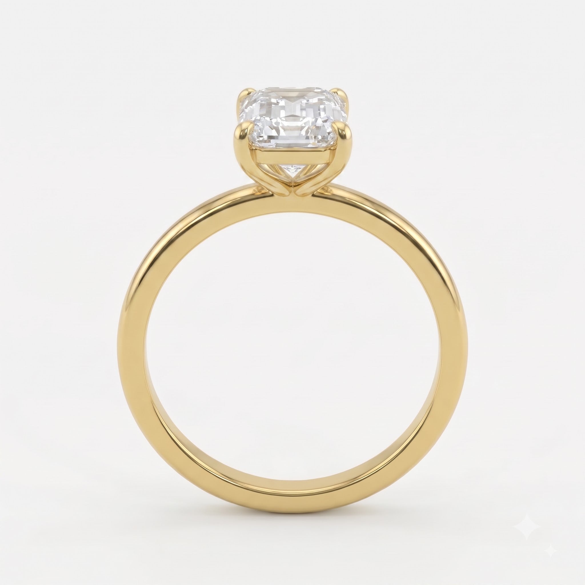 Modern heirloom luxury Emerald Cut Diamond Solitaire Ring