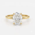 Modern Heirloom Oval Diamond Solitaire Engagement Ring