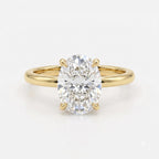 Modern Heirloom Oval Diamond Solitaire Engagement Ring